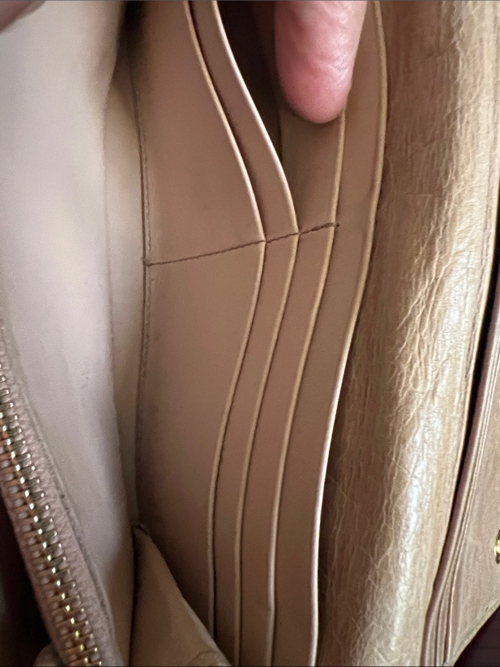 Prada Tan Leather Clutch with Gold Hardware - Picture 14 of 16